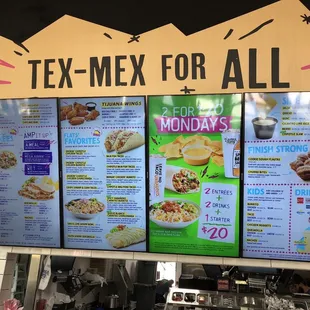 Menu board