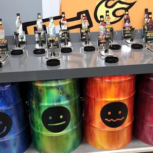 a display of tijuana cans