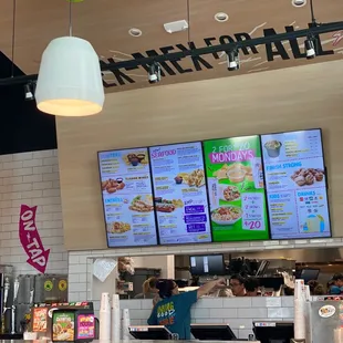 Menu board at Tijuana Flats in Hamlin