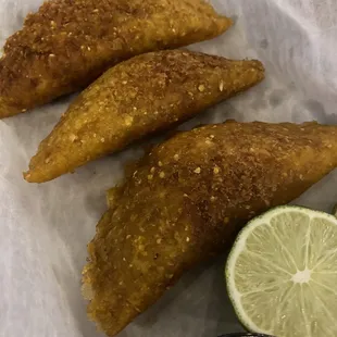 Way overcooked and tasteless Empanadas (3 Pcs)