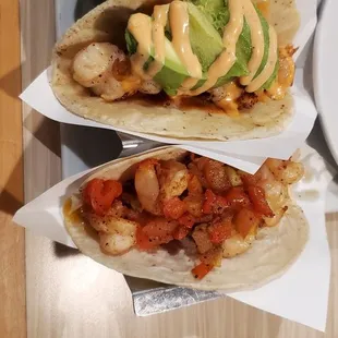 Taco camaron regular y governador