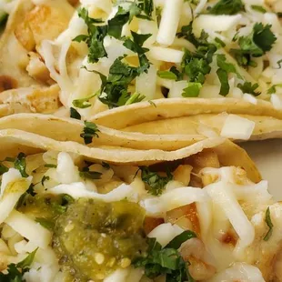 Chicken tacos with Verde Salsa