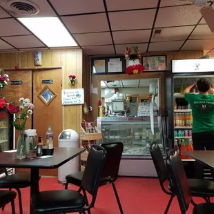 Empty on a Sunday. Only take out they said but the house say they open til 10pm