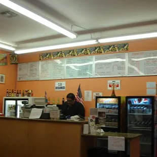 Tried to take pictures of the menu...