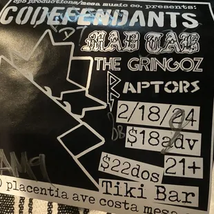 All the bands that played