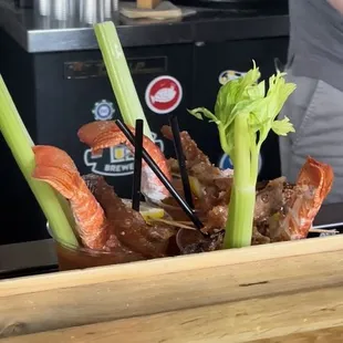 a person in the background