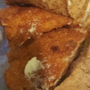 a close up of a sandwich