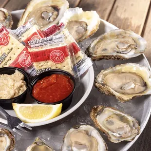 oysters, shellfish, oysters and mussels, food, mussels