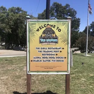 a sign for tiki grill