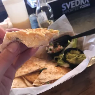 The crab dip quesadilla