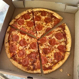 Thin crust pepperoni