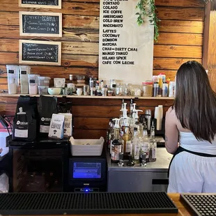 Syrups.  Menu