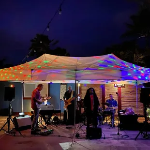 driveway provided good place for dancing and the band