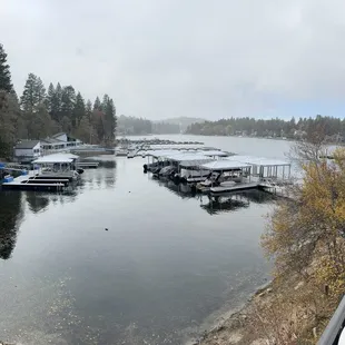 Exterior patio view of lake