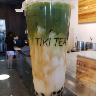 Brown Sugar Matcha Bubble Milk Tea