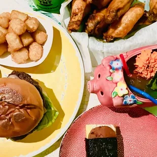 chicken wings and fried chicken, food