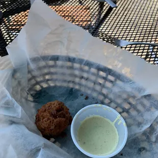 Crab cakes, appetizer 8-10 but so good that I forgot to take a picture until only one was left.