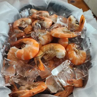 1 lb shrimp, hot or cold $9.99 on Saturdays