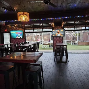 the inside of a restaurant