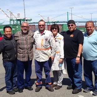 We love Tiki Tacos, great fish tacos, sea food, you have to try the shrimp burrito love it. This is our group, we love it here.