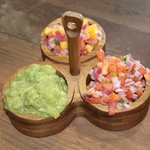a variety of toppings