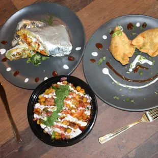 two plates of food