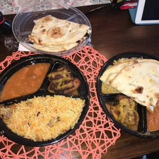 a variety of indian food
