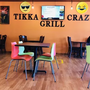 The seating area