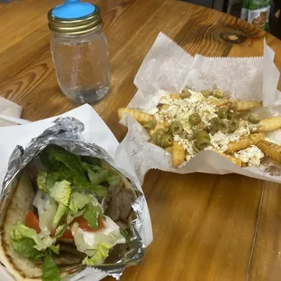 Gyro and Greek Fries.  Very good!