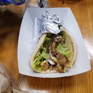 Chicken shawarma sandwich