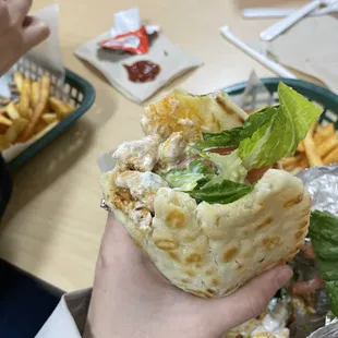 So good! this was Chicken Shawarma Pita Wrap  10/10 must try!!