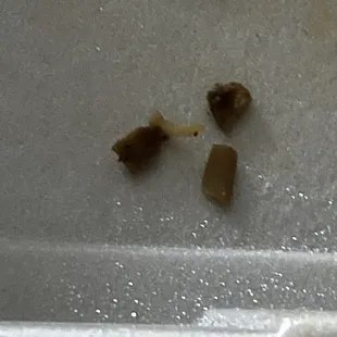 Bones found in rice.