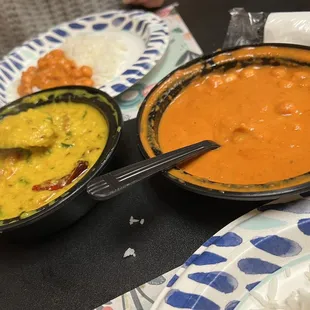 OMG the food is good. Dal Tadka and Chana Butter Masala