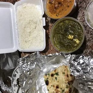 a variety of food items