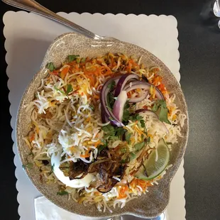 Hyderabad chicken dum in bowl