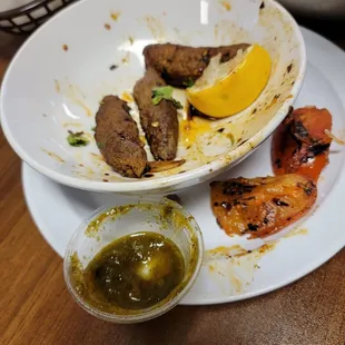 a plate of food on a table