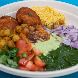 Aloo Tikki Chaat (V)