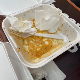 the chicken Indian Masala Fries, devoured