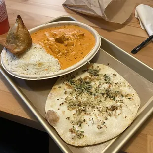 Chicken Tikka Masala |Samosa | Garlic Naan