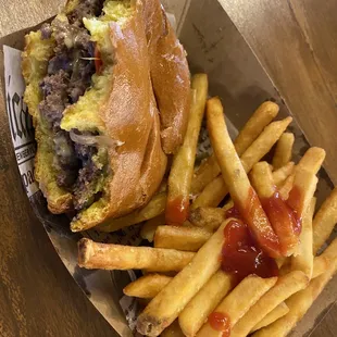 Smash double patty burger