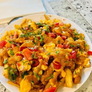 Loaded fries with paneer