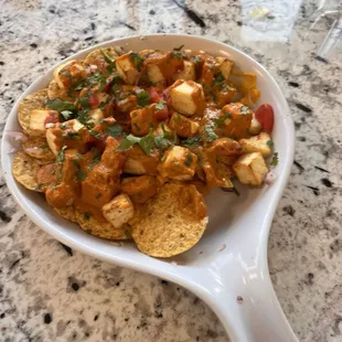 Desi Nachos with paneer