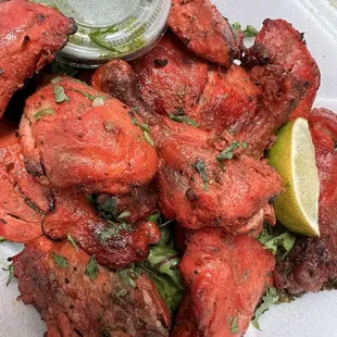 Tandoori chicken as a takeout order