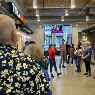 Our CM Colleen leading an awesome Yelp event at Tikka Express!