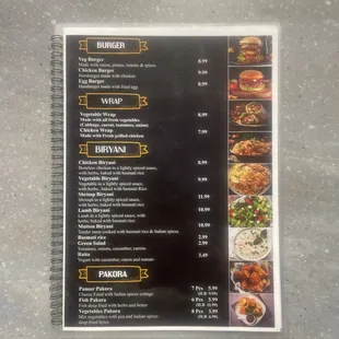 the menu