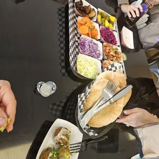 The owner came out with this extra food to let us try.