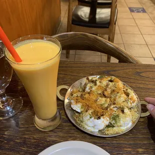 Mango Lassi; Sev Puri Chaat