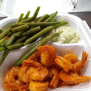 Buffalo Shrimp. Green Beans. Cole Dlaw