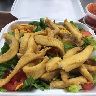 Tilapia fish salad...