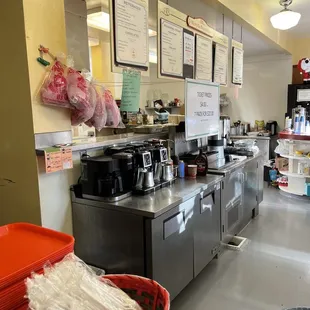 Hot cocoa and hot cider station for breakfast with Santa